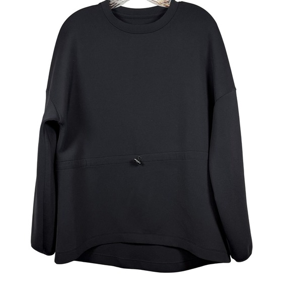 SWEATY BETTY Grace Toggle Waist Crewneck Sweatshirt, Black, Size Medium - Picture 6 of 10